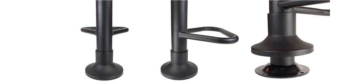 5917 Bolt Down Counter Stool Black Column With Footrest Details / Card image cap