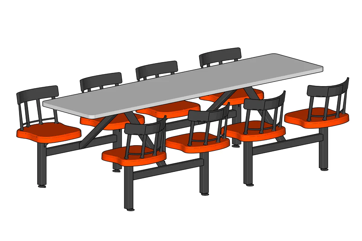 Eight Seat Cluster Seating Drawing
