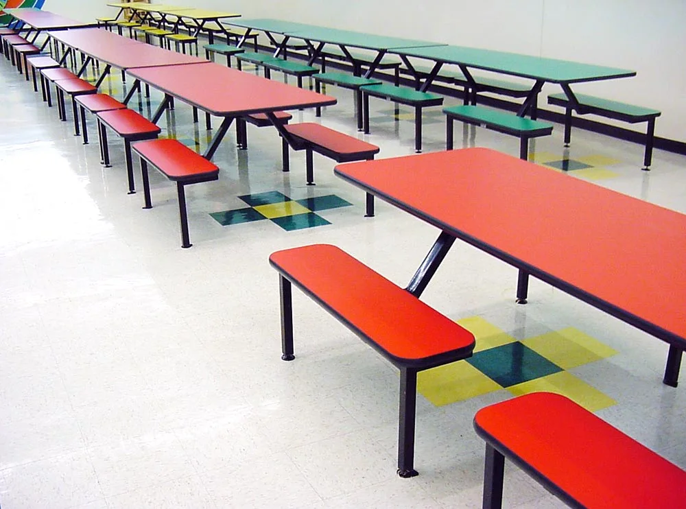 Cafeteria Flat Seat Benches