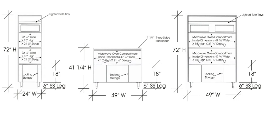 Microwave Oven Cabinets Drawing