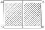 Portable Fencing Two Panel Section
