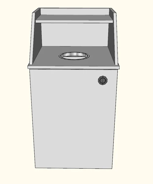 SSWR Single Top Drop Waste Receptacle Front